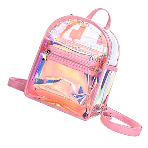 LIFKOME Holographischer Transparenter Rucksack Für Frauen Irideszente Mini-Tasche Für Konzerte Reisen Und Make-up Modischer Klarer Rucksack Für Mädchen von LIFKOME