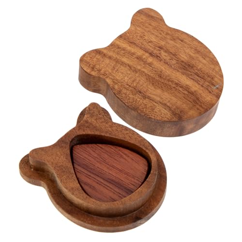 LIFKOME Holz-gitarrenplektrum-Set Mit Aufbewahrungsbox Für Plektren Organizer Für Gitarrenplektren Langlebiges Gitarrenzubehör Für Folk Gitarren von LIFKOME