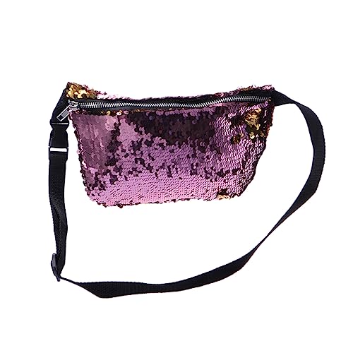 LIFKOME Wasit-Tasche Schminktasche für die Handtasche grüne Gürteltasche Pailletten Sequin Kosmetiktaschen Make-up-Taschen Hüfttasche für Damen Laufen Wäschesack Aufbewahrungstasche Reisen von LIFKOME