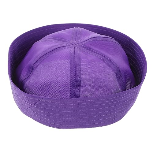 LIFKOME Cosplay Matrosenhut Halloween-matrosenmütze Bootsfahrerhüte Matrosenmütze Für Piratenkapitänshut Halloween Hexe Cosplay Hut Segelmütze Damen Bilden Violett Polyester Abschlussball von LIFKOME