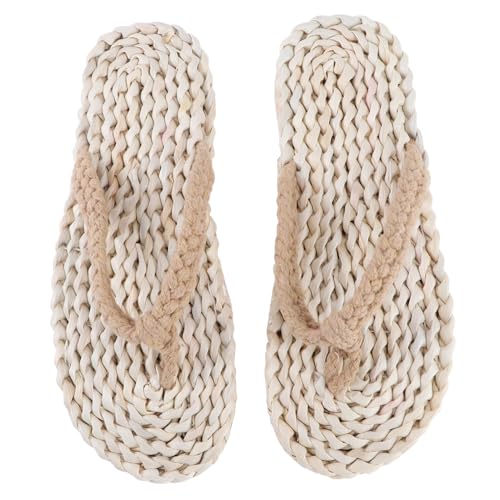 LIFKOME Japanische Hausschuhe im Retro stil Rutschfeste Strand Freizeitslipper für Leichte Atmungsaktive Sommerschuhe Geeignet für Drinnen und Draußen Modisches Design Zufällige Farbe von LIFKOME