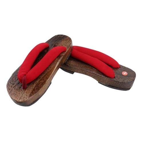 LIFKOME Japanische Holzclogs Herren Schuhe Sommer Hausschuhe mit Komfortabler Innensohle Modischer Obermaterialdesign für Bequemes Gehen und Einzigartigen Stil von LIFKOME
