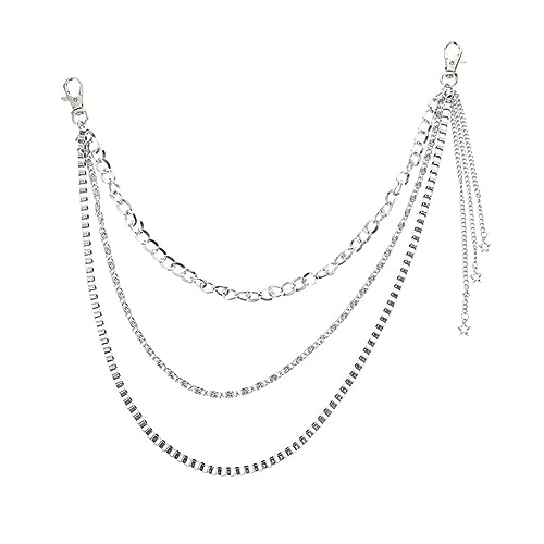 LIFKOME Männer Jeans Kette Layered Hosen Kette Für Hip-hop Und Punk Geeignet Für Freizeit Und Tanz Robustes Metallmaterial Stilvolles Accessoire Für Geschlechter von LIFKOME
