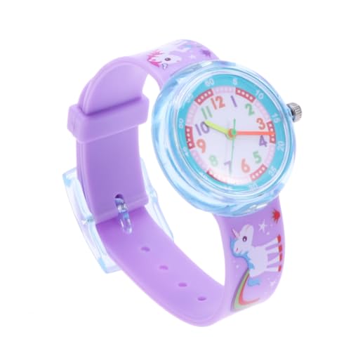 LIFKOME Junge Mädchen Silikon Cartoon Uhr Wasserdichte Einhorn Armbanduhr Für Jungen Und Mädchen Kinderuhr Mit Präzisionsquarzwerk Lustiges Design Für Zeitlernung von LIFKOME