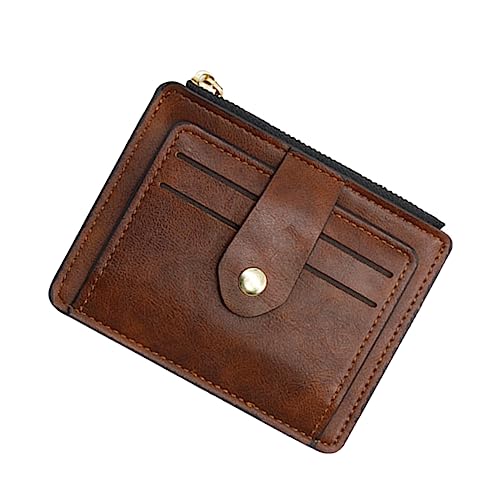 LIFKOME Damen Portemonnaie Pu- Mit Reißverschluss Multifunktionales Kartenetui Braun Für Täglichen Gebrauch Geburtstag Und Besondere Anlässe von LIFKOME