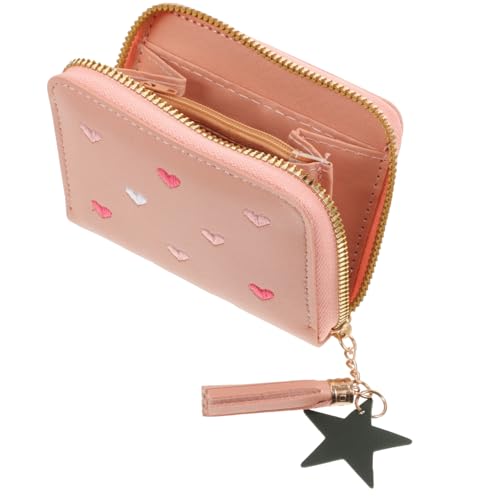 LIFKOME Damen Geldbörse Clutch PU Kreditkartentasche mit Reißverschluss Kleine Münzgeldbörse für Frauen Kartenetui für Unterwegs Design für Reisen von LIFKOME
