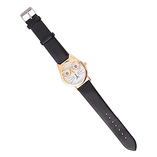 LIFKOME Katzenmotiv Kinderuhr Mit Quarzwerk Und Verstellbarem Pu-lederarmband Süße Armbanduhr Für Mädchen Und Jungen Für Alltag von LIFKOME