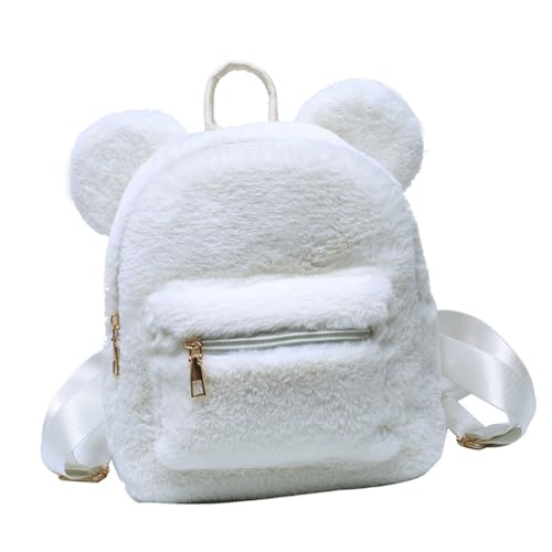 LIFKOME Kawaii Mädchen Rucksack Mit Bärenohren Tragbare Plüschtasche Für Schule Und Atmungsaktives Material Große Kapazität Design von LIFKOME