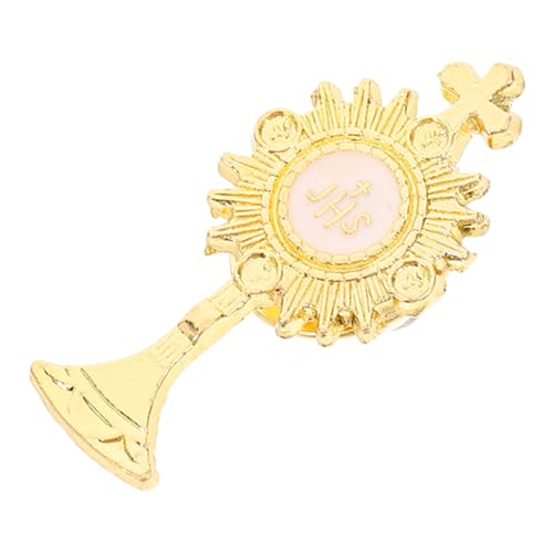 LIFKOME Kelch Krawattennadel Kommunion Kelch Anstecknadel Religiöse Krawattennadel Erstkommunion Anstecknadel Kelch Kreuz Anstecknadel von LIFKOME