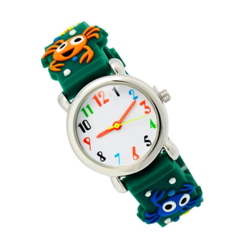 LIFKOME Kinderarmbanduhr Cartoon Krabbenmotiv Verstellbares Armband Farbenfrohes Design für Jungen Langlebig Leicht Ablesbar Geschenk zur Zeitmessung und Modebewusstsein von LIFKOME