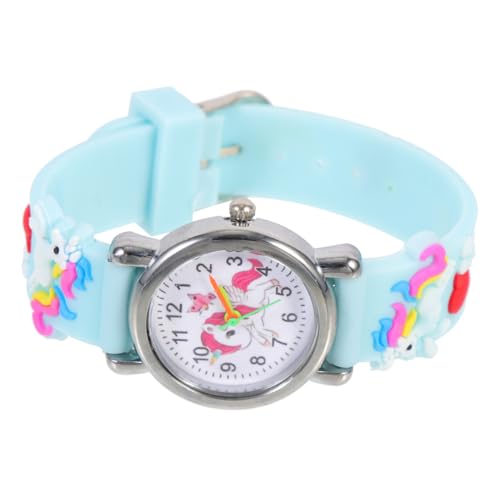 LIFKOME Kinderuhr Analog Lernuhr mit Einhornmotiv für Mädchen Jungen Verstellbares Silikonarmband Armbanduhr Ab Jahre Farbenfrohe Kinderarmbanduhr für Schule und Alltag von LIFKOME