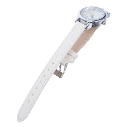 LIFKOME Kinderuhr Mädchen Analog Quarz Armbanduhr Leicht Lesbar Lernuhr Niedliches Katzenmotiv Metallgehäuse PU Armband Komfortabel für Schule und Alltag von LIFKOME