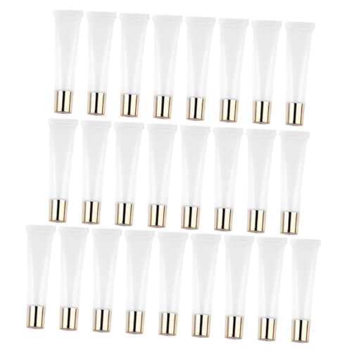 LIFKOME Klare Kunststoff Lipgloss Röhrchen Leere Squeeze Behälter Für DIY Lippenbalsam Und Lipgloss Für Frauen Inklusive Goldener Kappe von LIFKOME