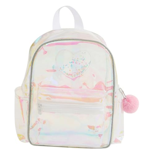 LIFKOME Durchsichtiger Kleiner Rucksack Für Damen PVC Leicht Groß Für Konzerte Festival Schule Mit Cartoon Design Farbenfroh Vielseitig Einsetzbar von LIFKOME