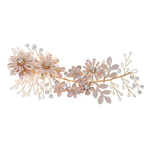 LIFKOME Klassischer Braut-haarclip Aus Legierung Mit Perlenverzierten Blumen Für Hochzeiten Und Feste Eleganter Kopfschmuck Für Frauen Und Mädchen Für Chinesische Brautmode von LIFKOME