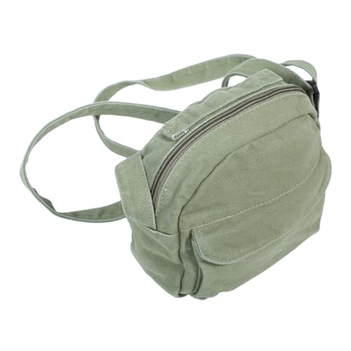 LIFKOME Kleine Canvas Umhängetasche Damen Verstellbarer Schulterriemen Süße Mini Crossbody Tasche Für Handy Und Reise Essentials Kompakte Tragbare Geldbörse Grün von LIFKOME