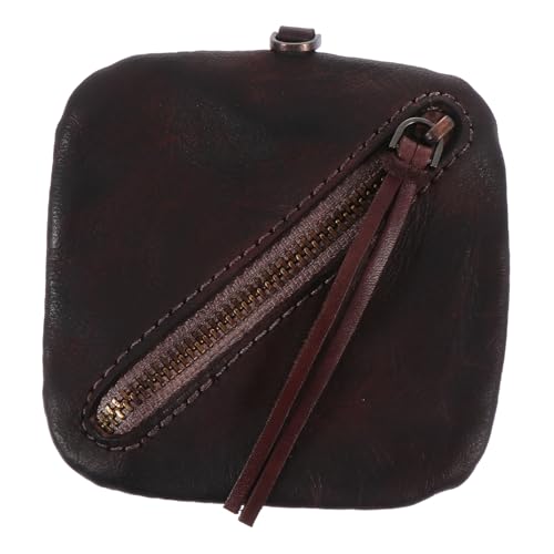 LIFKOME Geldbörse Für Männer Mit Münzfach Schlanker Kartenhalter Aus Echtem Material Reißverschlussgeldbörse Für Täglichen Gebrauch von LIFKOME