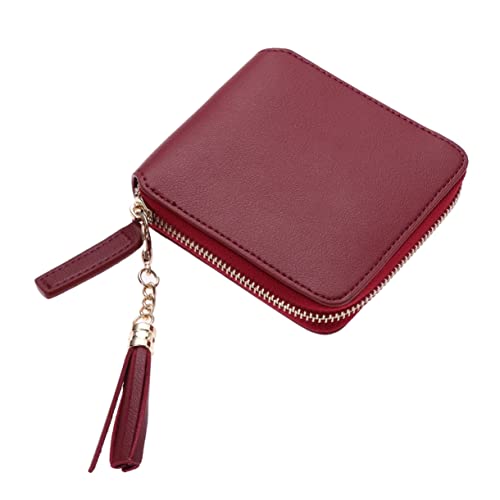 LIFKOME Geldbörse Für Damen Aus Pu Kompakte Clutch Mit Reißverschluss Schlichtes Design Für Karten Bargeld Und Ausweise von LIFKOME