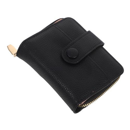 LIFKOME Kompakte PU Geldbörse mit Litchi-Struktur RFID-sicherer Kartenhalter Multifunktionaler Organizer mit Großem Fassungsvermögen für Alltag Business und Reisen von LIFKOME