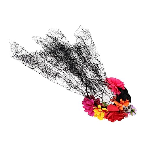 LIFKOME Halloween Skull Veil Haarreif Kreatives Kostümzubehör Für Halloween Cosplay Und Fotografie Mit Kunstblumen Und Einzigartigem Design Für Partys Und Anlässe von LIFKOME