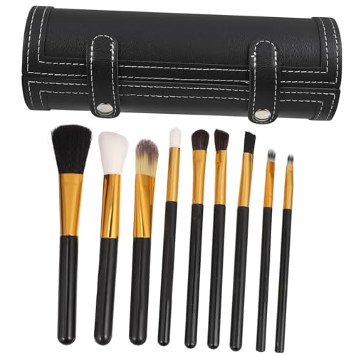 LIFKOME Kosmetiktasche für Schwarzer Leder Makeup Organizer mit Fächern für Kosmetik Stifte und Leicht und Tragbar für Reisen und Zuhause von LIFKOME