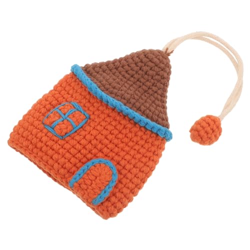 LIFKOME Handgemachte Kleine Haus Schlüsselkappe Gestrickte Schlüsselabdeckung Für Haus Auto Dekorativen Schutz von LIFKOME