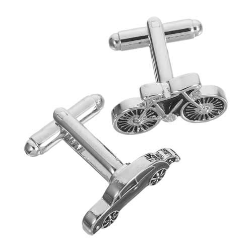 LIFKOME Kreative Manschettenknöpfe für Herren aus Robustem Legierungsmetall mit Tropfen-öl-veredelung Fahrrad-design Klassisch und Vielseitig für Formelle und Freizeit Hemdenaccessoires von LIFKOME