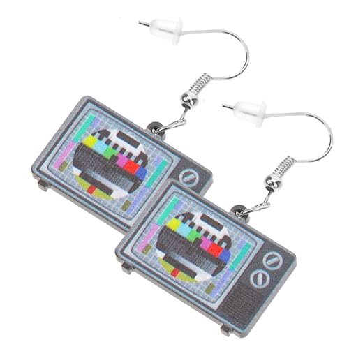 LIFKOME Kreative Retro Fernseher Ohrringe Dangle Schmuck für Frauen Lustige Statement Ohrringe Komfortabel Hautfreundlich für Party Alltag und Geschenk von LIFKOME