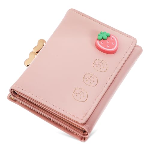 LIFKOME Kreatives Pu Kartenetui Für Damen Kompakte Geldbörse Mit Früchte-Muster Für Münzen Karten Und Schlüssel Leicht Und Handlich Für Unterwegs Schnappverschluss Für Schnellen von LIFKOME
