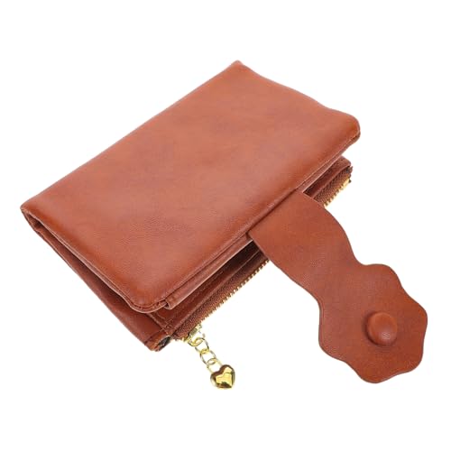LIFKOME Kreditkartenetui Für Damen Mini-reißverschlusshandtaschen Braune Clutch Münzbörse Kartenportmonai Mit Stauraum Für Utensilien von LIFKOME