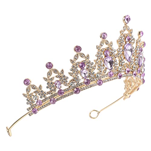 LIFKOME Krone hochzeitshaar schmuck wedding hair accessories Kristall-Haarschmuck goldene Verzierungen Ornament Tiara Haarschmuck für die Braut Haarschmuck für die Hochzeit Strasssteine von LIFKOME