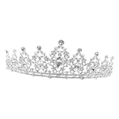 LIFKOME Krone Braut-tiara-schmuck Tiara Für Braut Diademe Für Frauen Braut Hochzeit Stirnband Juwelenbesetzter Barock Brauthaarschmuck Tiara Für Frauen Strass Schmücken Strasssteine von LIFKOME