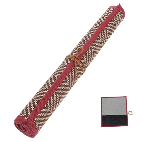 LIFKOME Kalligraphie Pinsel Organizer Aus Bambus Rollbare Stiftetasche Für Künstler Platzsparend Robust Und Vielseitig Für Wasserfarben Und Chinesische Schriftzeichen von LIFKOME