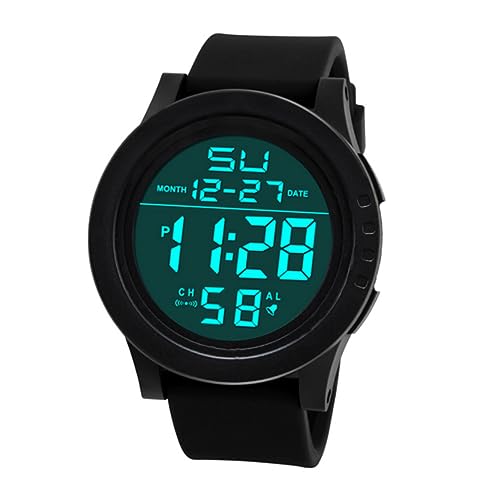 LIFKOME Smart-Fitness-Uhr Für Herren Digitale Sportuhr Mit Wecker 30 M Wasserdicht Tag-/datums-/monatskalenderanzeige Zum Schwimmen von LIFKOME