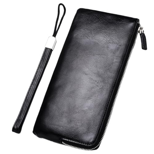 LIFKOME Lange Herren-geldbörse Mit Reißverschluss Multifunktionale Brieftasche Aus Kartenetui Mit Handytasche Tragbare Geldbörse Für Münzen Und Scheine von LIFKOME