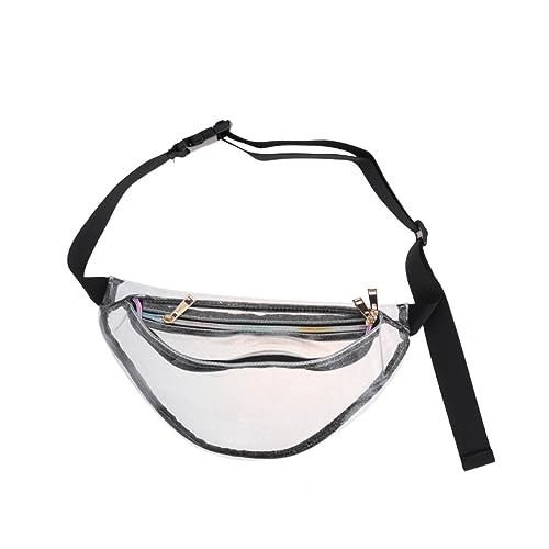 LIFKOME Transparente Damen Brusttasche Umhängetasche Mit Blumenmuster-Stickerei Leichter PVC-Rucksack Verstellbare Schultergurte Für Alltag Und Sport von LIFKOME