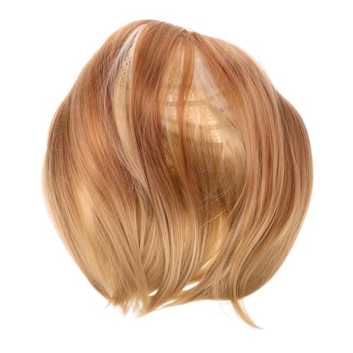 LIFKOME Layered Kurze Bob Wig Mittelteil Gerade Synthetische Spitze Front Perücke Damen Alltag Party Halloween Cosplay Highlight Stil von LIFKOME