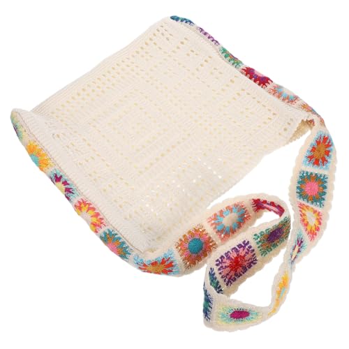 LIFKOME Leichte Gehäkelte Damen Strandtasche Boho Ästhetisch Geräumige Sommer Handtasche für Urlaub Einkauf Party Modische Gestrickte Umhängetasche mit Kunstvoller Handarbeit von LIFKOME