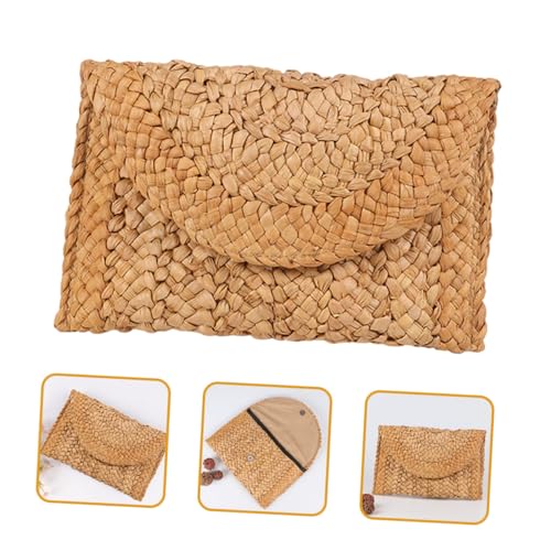 LIFKOME Leichte Handgefertigte Strohtasche Damen Clutch Strandtasche Sommer Handgelenktasche Vielseitig für Alltag Reisen Party Geeignet LIFKOME Leichte Handgefertigte Strohtasche Damen Clutch Strandtasche Sommer Handgelenktasche Vielseitig für Alltag Reisen Party Geeignet von LIFKOME