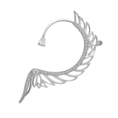 LIFKOME Leichter Damen Ohrklemmen ohrring mit Funkelnden Strasssteinen Zartes Flügel design Komfortabel Tragbar Elegant für Mädchen und Frauen Geschenk und Fotoschmuck von LIFKOME