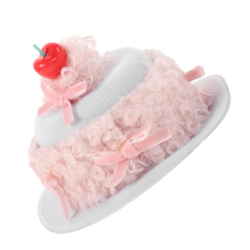 LIFKOME Leichter Haarklammer Geburtstagshut mit Kirsch Sahne Kuchen Design Haarspange für Frauen Festliches Haarschmuck Accessoire für Geburtstagsfeiern und Fotoshootings von LIFKOME