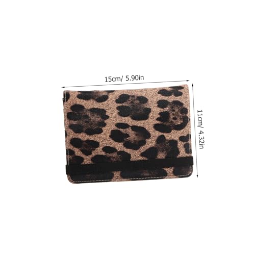 LIFKOME Leichter PU Leopard Print Reisepasshalter mit RFID Schutz Multifunktionaler Travel Organizer mit Mehreren Kartenfächern für Damen und Herren Modische Passhülle und von LIFKOME