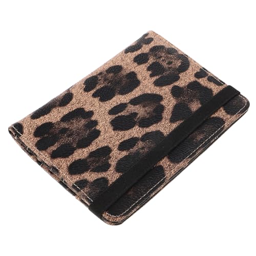 LIFKOME Leichter PU Reisepasshalter mit RFID Schutz Modisches Leopardenmuster Multifunktionaler Pass Ticket Organizer für Damen und Herren Praktischer Dokumentenhalter für Reisen von LIFKOME