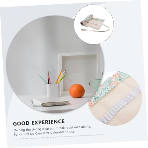 LIFKOME Leinwand Stifterolle Fächer Große Kapazität Rollmäppchen Tragbar Leicht Gewicht Schutz Federmäppchen Für Buntstifte Pinsel Farbstifte Künstler Schule Büro von LIFKOME