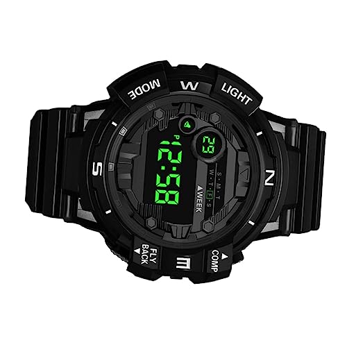 LIFKOME Leuchtende Elektronische Armbanduhr Für Herren Verstellbares Armband Multifunktionale Sportuhr Modische Digitale Uhr von LIFKOME