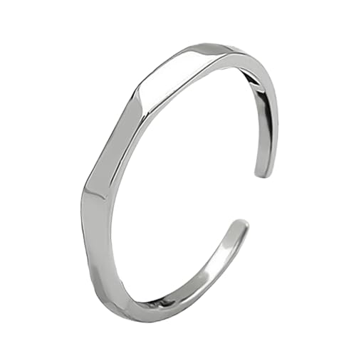 LIFKOME Liebesringe Silber Verstellbarer Rhombus Ring für Damen und Herren Minimalistisches Design als Partnerschafts oder Hochzeitsring Weiß LIFKOME Liebesringe Silber Verstellbarer Rhombus Ring für Damen und Herren Minimalistisches Design als Partnerschafts oder Hochzeitsring Weiß von LIFKOME
