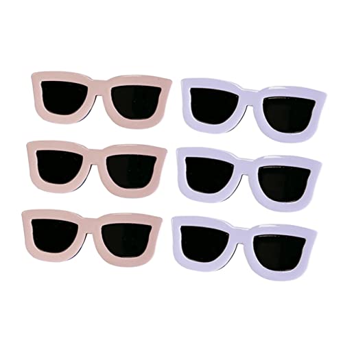 LIFKOME 6stücke Sonnenbrille Geformte Haarspangen Für Mädchen Kreative Haarclips Haaraccessoires von LIFKOME