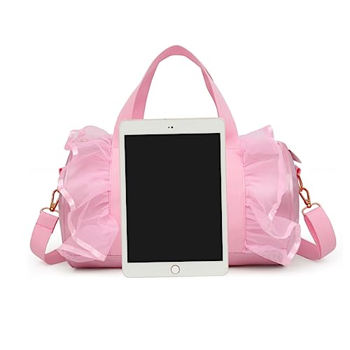 LIFKOME Mädchen Tanztasche Pinke Ballett Umhängetasche Mit Blumenapplikation Große Kapazität Für Ballerinas Als Sport Alltagstasche Geeignet von LIFKOME