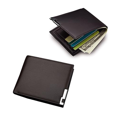 LIFKOME Herren-geldbörse Aus Pu-Material Kurze Brieftasche Mit Halter Retro Design Für Kreditkarten Ausweise Und Bargeld Für Business Und Alltag von LIFKOME