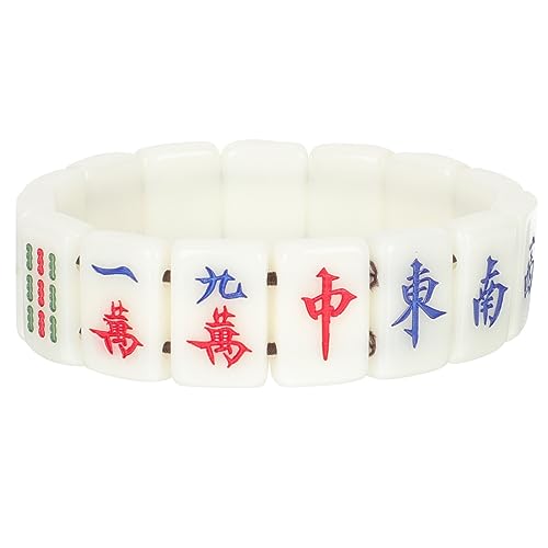 LIFKOME Mahjong-Armband Mini-Mahjong-Stretch-Armband Kreativ Handgefertigt Verstellbares Mahjong-Armband Geschenk Für Männer Und Frauen von LIFKOME